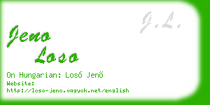 jeno loso business card
